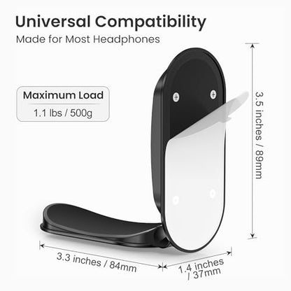 Itramax Wall Mount Headphone Hanger 2 Pack Adhesive Headset Holder for Desk