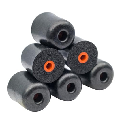 Klowcok Foam Earbud Tips for Walkers, Elgin, Plugfones, Westone, Etymotic | Replacement Tips, IEM Memory Foam Tips, In Ear Monitor Tips, Noise Isolation, 3 Pairs, Small/ Medium/ Large, Black