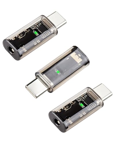 GELRHONR USB C to 3.5mm Female Headphone Jack Adapter，Tech Aesthetic Type C to Aux Adapter Supports TRRS. 3 Pack (C Male to 3.5mm Female) - color: C Male to 3.5mm Female