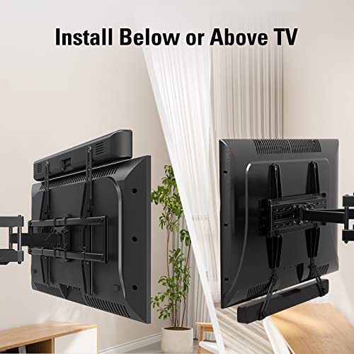 Mounting Dream Soundbar Mount Bracket Fits Most of Soundbars up to 15 Lbs | Sound bar Mount for Mounting Above or Under TV, with Detachable Long Extension Plates, MD5420 - size: Soundbar Mount Up to 15 lbs