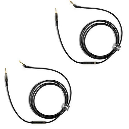 Mr Rex 2.5mm to 3.5mm Audio Aux Cable Headphone Replacement Audio Cable Cord Wire with in Line Mic Volume Control for Bose 700 QuietComfort QC45 QC35II QC35 QC25, JBL E45BT E55BT E65BTNC(2-Pack, 5FT) - size: 5ft / 1.5m (2-Pack)