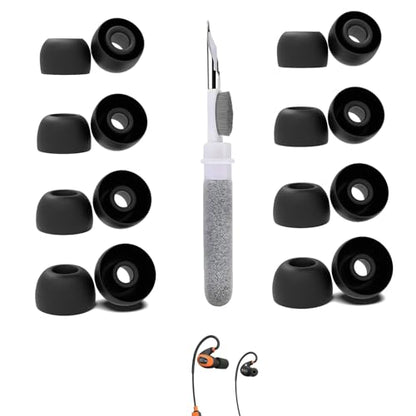 8 Pairs Replacement Ear Tips Compatible with ISOtunes IT-21, with 3 in 1 Cleaner Kit, Silicone Ear Tips (XS/S/M/L)