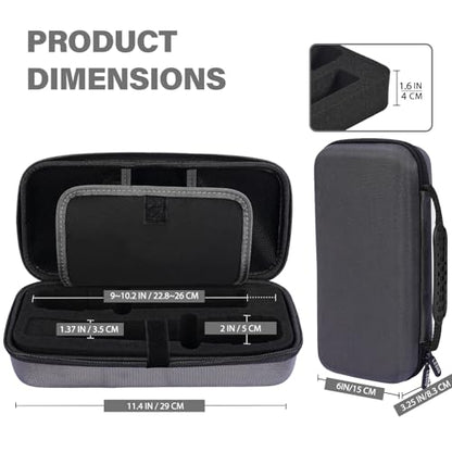 Microphone Case Compatible with JBL Wireless Two Mic System (CASE ONLY) | with Mic Covers, Customizable Foam, Dual Mic Case for Party Box, Singing Karaoke Travel Bag | Waterproof & Dirt Resistant - color: Upgrade-Grey