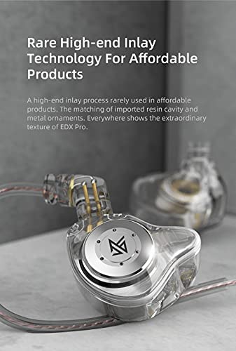 KZ EDX PRO Wired Earbuds Earphones in Ear Monitor 1DD Wired Ear Buds HiFi Deep Bass with 1DD New 10mm Dynamic Driver Over Ear Headset with Detachable Cable - color: Green, style: without Mic