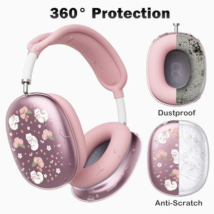 for AirPods Max Headphones Kawaii Cat Ear Covers for AirPods Max 2 - color: Cat E/Pink