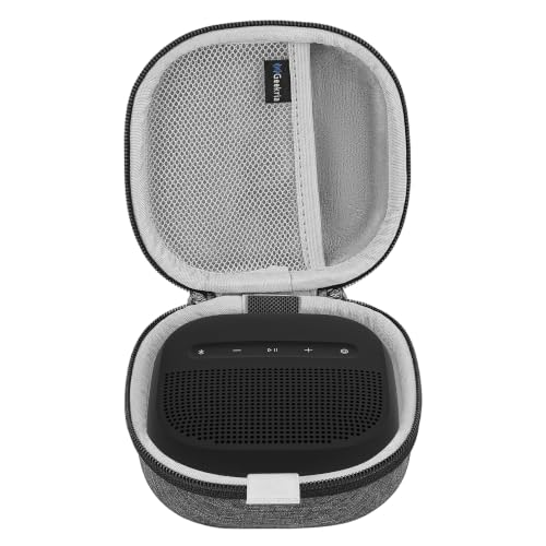 Geekria Hard Shell Carrying Case Compatible with Bose SoundLink Micro II Bluetooth Speaker, Portable Travel Bag with Cable Storage, Protective Cover with Keychain Hook (Dark Grey) - color: Dark Grey