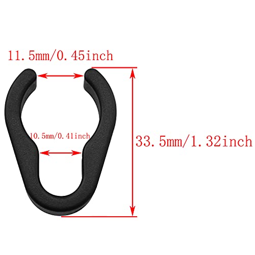 TAODAN 30PCS Durable and Flexible ABS Plastic Clips Mic Cable Clips Universal Microphone Boompole Cable Clip Set Speech Microphone Holder Clip(15, 20, 25mm, each 10 pieces)