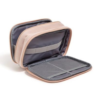 U Brands 전자 정리함 여행용 케이스, 코드 보관, 20.3cm x 13.34cm, 핑크 - color: 더스티 로즈 핑크.