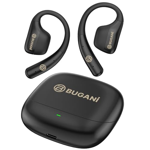 BUGANI Open Ear Earbuds, Open Ear Headphones Running Earbuds Wireless | Headphones Bluetooth Wireless 5.4, 40H Playtime, IPX5 Waterproof Earphones For Workout, Running, Sport