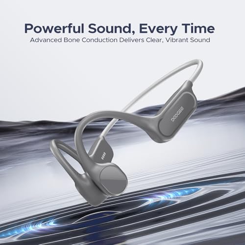 Bone Conduction Headphones IP68 Waterproof Swimming Headphones,10H Running Headphones Bluetooth 5.4 Open Earphones 32GB MP3 Dual Modes for Cycling,Underwater Swimming,Fitness (Gray) - color: LGRAY