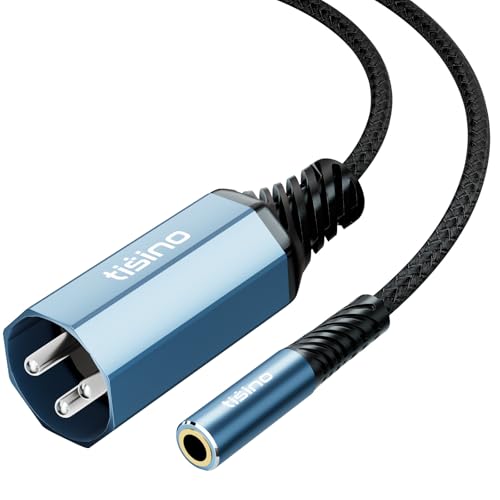 Tisino Male XLR to Aux 3.5mmTRS Stereo Audio Adapter Cable, Balanced, 3.3FT | 3.5mm to XLR Male Balanced XLR Adapter Cable for Microphone, Live Streaming Equipment and Audio Interfaces - size: 1 m/3.3 FT, style: 35TRS F to XLR M