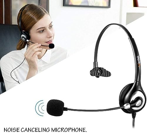 Wantek USB Headset with Microphone Noise Cancelling and in-line Controls, PC Headphone for Skype SoftPhone UC Business Call Center, Crystal Clear Chat, Super Lightweight, Ultra Comfort (UC600) - color: Purple