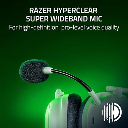 Razer BlackShark V2 Pro Wireless Xbox Gaming Headset, White | 50mm Drivers, Super Wideband Mic, Noise Isolating Earcups, For Xbox, PS5, Switch 2, PC, Mac, Bluetooth, USB-C, 70hr Battery - color: White, style: Xbox