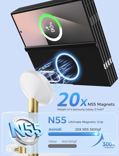 Magnetic Wireless Charger for Samsung, 3 in 1 Super Fast Charging Station Compatible with MagSafe, Phone Charger Stand for Samsung Galaxy S26 Ultra S25 Z Fold/Flip 8, Watch Ultra 8 7 6, Buds 4/3 Pro - color: WhiteGold
