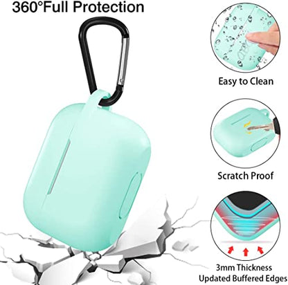 Lerobo for AirPods Pro 2 Case with Keychain, Mint Green | Soft Silicone Protective Cover Compatible with Apple AirPod Pro Case for Women Men, Scratchproof, Shockproof, Dustproof - color: Mint Green