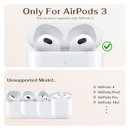 Maxjoy for AirPods 3 Case with Safety Lock, Magsafe Compatible, Green - color: Green White, size: AirPods 3 Case (2021)