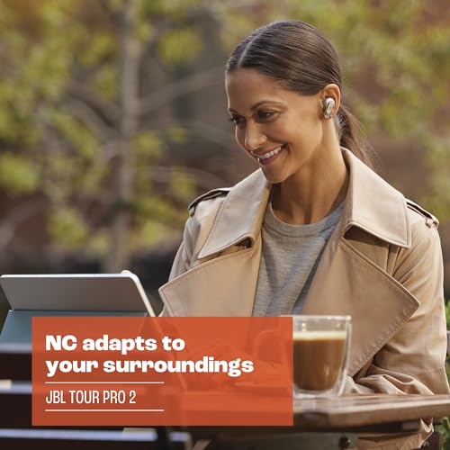 JBL Tour Pro 2 - Noise Cancelling Earbuds - Black | Smart Charging Case for seamless experience