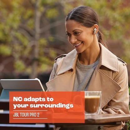 JBL Tour Pro 2 - Noise Cancelling Earbuds - Black | Smart Charging Case for seamless experience