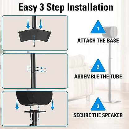 Mounting Dream Speaker Stands for Sonos Era 300, Height Adjustable Up to 42.4'', Set of 2 Surround Sound Speaker Stand with Cable Management for Sonos Era 300 Wireless Speaker,13.2 LBS Loading MD5416 - size: Pair,ForSonos Era 300 Speaker
