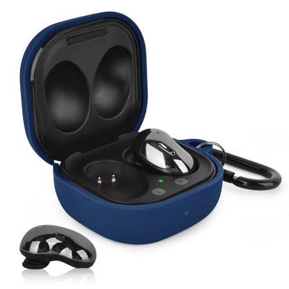 AIRSPO Silicone Case Compatible for Samsung Galaxy Buds 2 Pro/Galaxy Buds2/ Galaxy Buds Pro/Galaxy Buds Pro 2/ Galaxy Buds Live/Galaxy Buds FE Cases (Dark Blue) - color: Dark Blue