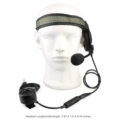 Retevis Walkie Talkie Tactical Headset with Mic,Can Be Worn Inside Helmet
