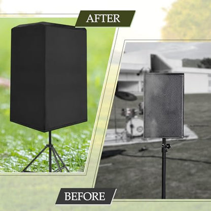 Protective Speaker Cover Dust-Proof Audio Equipment Shield Upright Speaker Bag for Outdoor, Multiple Sizes, Black(19 * 20 * 30inch)
