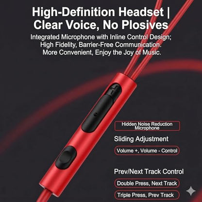 Wired Earbuds with Microphone,3.5mm Magnetic in-Ear Headphones with Volume Control and Noise Cancelling,Compatible with Phone,Tablet, Laptop(Pink) - color: Pink