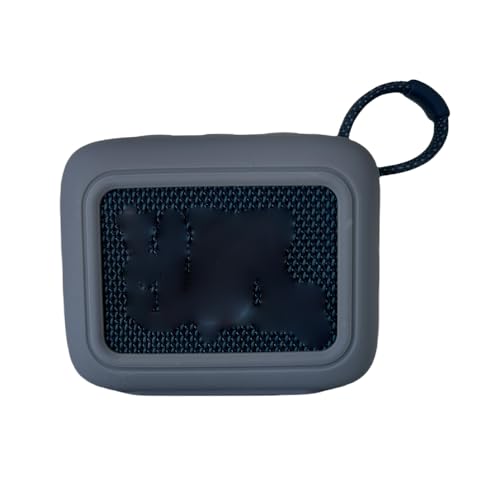 Silicone Carrying Case Replacement for JBL Go 4 Portable Bluetooth Speaker Silicone Case with Carabiner Protective Case Shockproof Travel Carrying Case (Blue) - color: Blue