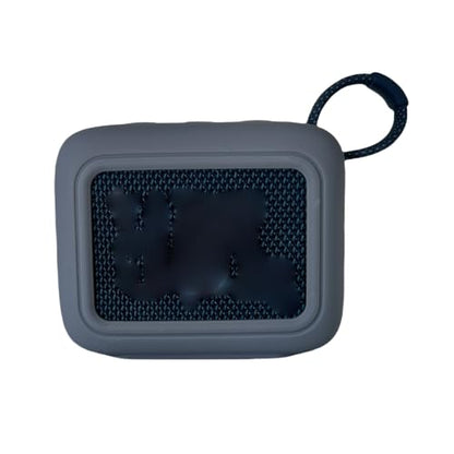 Silicone Carrying Case Replacement for JBL Go 4 Portable Bluetooth Speaker Silicone Case with Carabiner Protective Case Shockproof Travel Carrying Case (Blue) - color: Blue