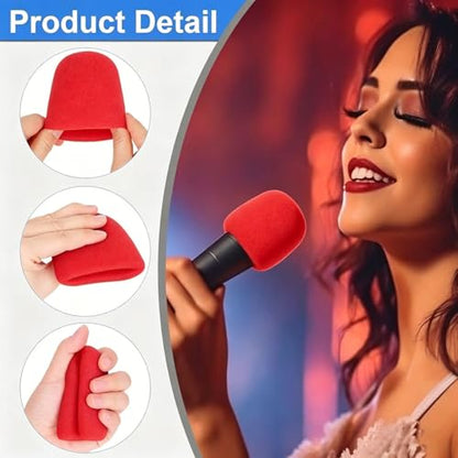 Microphone Covers Mic Windscreen Disposable Foam Covers Thick for Most Handheld Microphone Karaoke DJ 5pcs