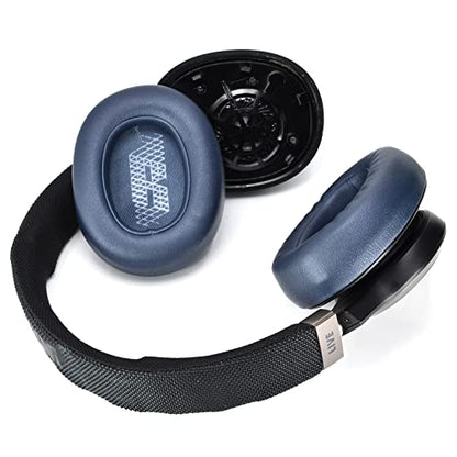 Defean Earpads for JBL E65/Live 650BTNC/660NC Headphones (Blue) | Also for JBL E65/ Duet NC/Live 660/770 /780BTNC,Replacement Ear Cushions with Softer Leather, Noise Isolation Foam - color: Blue