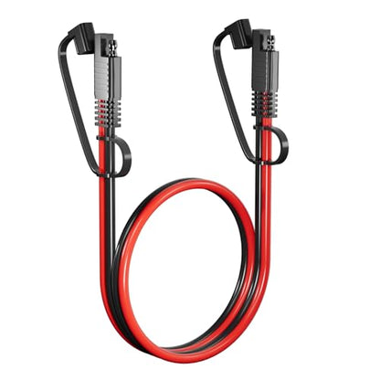 SAE 연장 케이블 12AWG 1.9m(3.3피트) 자동차 RV 태양열용 | SAE to SAE 연장 코드, 12AWG 순수 구리, 1.9m(3.3피트), 이중 PVC 재킷, 자동차/RV/트럭/보트/태양열용, 더스트 캡 포함, - size: 3.3피트