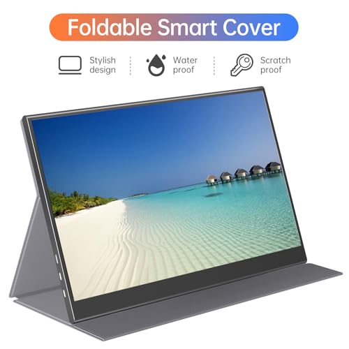 ForHelp 15.6inch Portable Monitor,1080P USB-C HDMI Second External Monitor for Laptop,PC,Mac Phone,PS,Xbox,Swich,IPS Ultra-Thin Zero Frame Gaming Display/Premium Smart Cover | 15.6" FHD IPS ultra-slim zero-frame, USB-C/HDMI, smart cover, for PC/Mac/Phone/