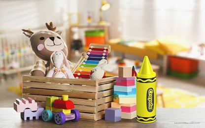 Crayola Kids Crayon Speakers Bluetooth, Portable Bluetooth Speakers | 20W Peak Power HD Sound, Mini Bluetooth Speaker Wireless with TWS Pairing BT 5.3, FM Radio Home/Party/Outdoor/Travel - color: Yellow