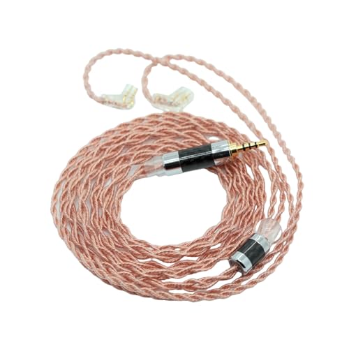 4Core Pure Copper IEM Replacement Cable 2 Pin Earphone Upgrade Cable with 3.5MM Plug for KZ EDX PRO ZSN PRO X ZSX CCA CRA PRO C12 Earphones - style: CPin,3.5mm Plug
