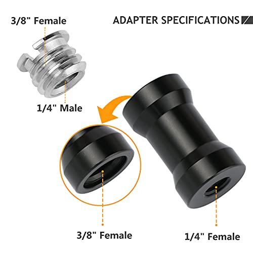 24 Pcs Camera Screw Adapter Set - 1/4 to 3/8 Tripod Mount Converter for Camera, Monopod, Ballhead, Flash Light Stand - color: 24 Pcs