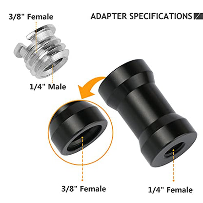 24 Pcs Camera Screw Adapter Set - 1/4 to 3/8 Tripod Mount Converter for Camera, Monopod, Ballhead, Flash Light Stand - color: 24 Pcs