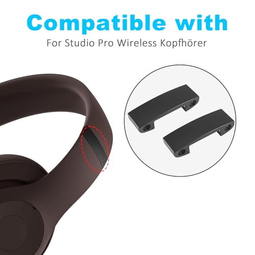 Aiivioll Studio Pro Wireless Headphones Headband Metal Folding Hinge Clamp Cover Pin Repair Parts Kit Compatible with Beats Studio Pro (Black)