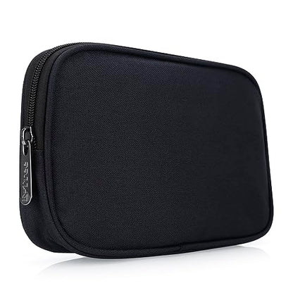 E-Tree Travel Tech Organizer Bag (8.66" x 5.51") – Canvas Electronics Accessories Case for Mouse, USB-C Charger, Cables, Power Bank, SSD, Dongle, Hub & Earphone | Toiletry & Cosmetics Pouch | Black