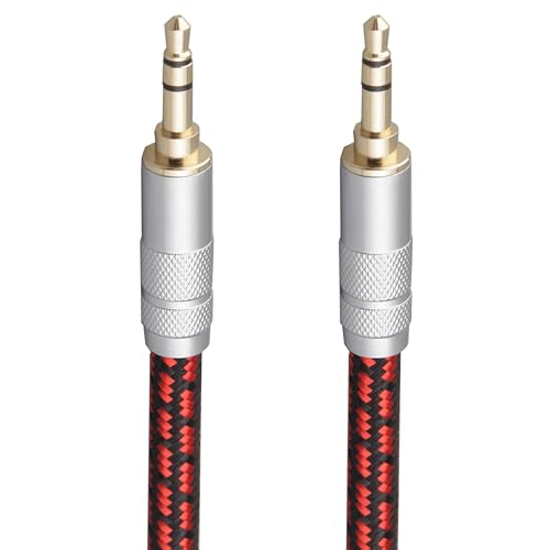 Audiophile High Purity Copper Aux Audio Cable 3.5mm Male to 3.5mm Male Audio Auxiliary Cord Gold-Plated Stereo HiFi Adapter Cable (Straight to Straight, 3.2ft/1m) - size: 3.2 ft, style: Straight to Straight