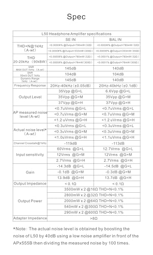 TOPPING L50 NFCA Balanced Headphone Amplifier – 145dB Dynamic Range, 0.00006% THD+N, RCA/TRS Input Pass Through, for IEMs & High-Impedance Headphones (Black)