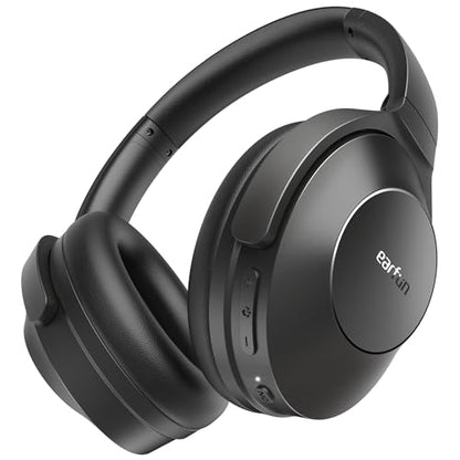EarFun Wave Life Hybrid Active Noise Cancelling Headphones, Bluetooth 5.4 | Wireless Over Ear Headphones, 4 Mics AI Clear Call, Deep Bass, 60H Playtime, Comfortable Fit, Custom EQ Multipoint Connection