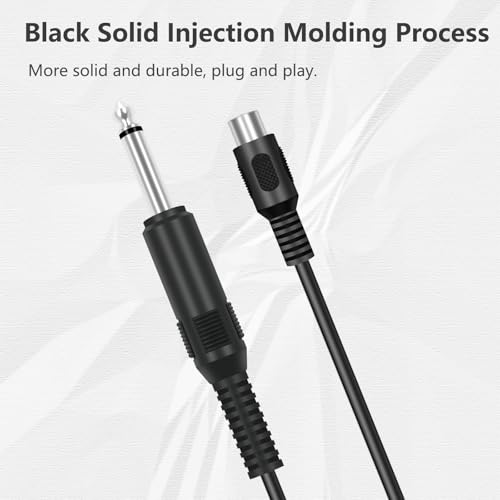 RCA to 6.35mm 1/4 inch, 6 FT RCA Female to 6.35mm TS Mono Male Jack Adapter Audio Cable for Speaker Mixer Amplifier TV AV Receiver Guitar