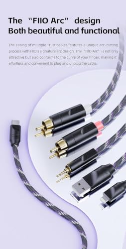 FiiO Trust Series RCA to RCA Coaxial Digital Audio Cable, 75Ω S/PDIF Silver-Plated OFC Interconnect Cable for DACs, CD Players, DAC/Amps, Streamers and HiFi Audio Systems (5ft)
