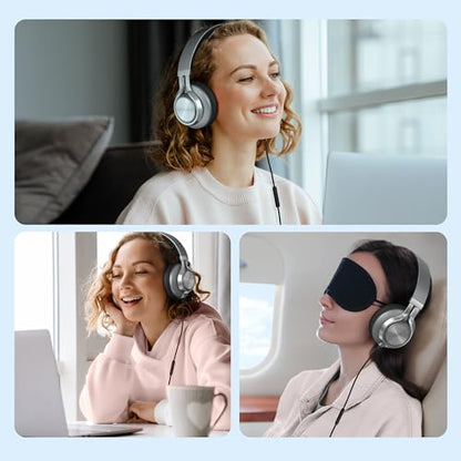 AILIHEN C90 Wired Headphones with Mic Volume Control Noise Isolating Grey | Over Ear Headphones Wired for Teens&Adults, Super Soft, Foldable, Portable Bag, Durable 3.5mm for PC, Tablet&Chromebook - color: Grey