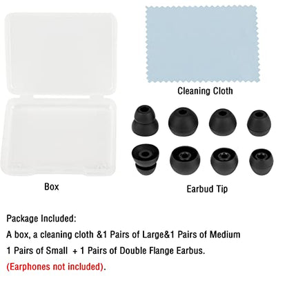 Replacement Eartips Silicone Ear Buds Tips Compatible with Powerbeats Pro Beats Wireless Earphone Headphones,Black Eartips（4 Pairs） - color: Black