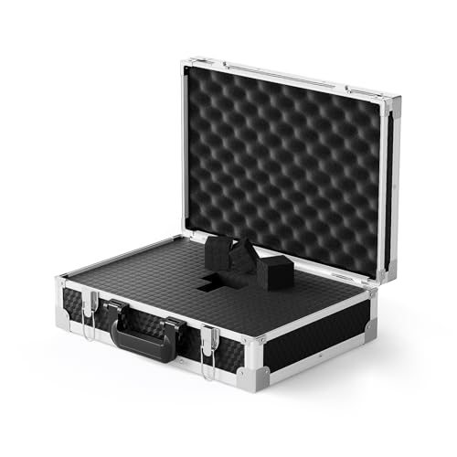 Phenyx Pro Medium Carrying Case with Customizable Pre-Diced Foam PCSE-M | Aluminum Alloy Frame, Protective Gear Storage, Single/Dual Wireless Mic Systems, Equipment Transport - size: Medium (17.1×12.6×4.1 Inch)