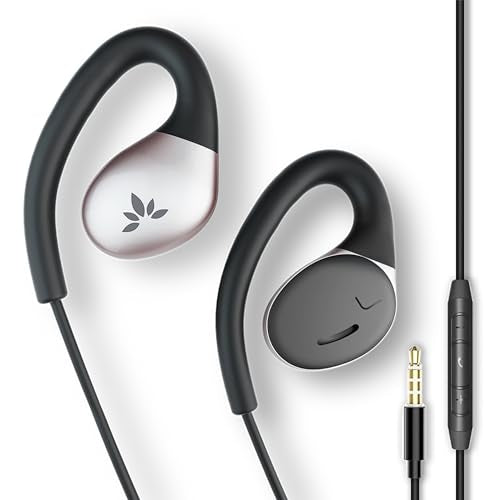 Avantree Resolve – 3.5mm AUX Wired Open-Ear Earbuds w/Mic & Over-Ear Hook
