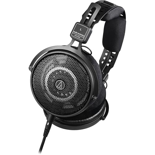 Audio-Technica ATH-R50x Open-Back Reference Headphones with Full-Sized Hard Headphone Case & Cloth (3 Items)