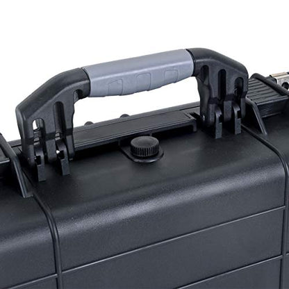 MEIJIA All Weather IP67 Waterproof Hard Camera Case,Hard Protective Case,Hard Case with Customizable Foam,Fit Use of Drones,Camera,Equipments,Pistols(Black,15.98x12.99x6.85inches) (Pack of 2) - color: Black, size: 15.98x12.99x6.85inches (Pack of 2)